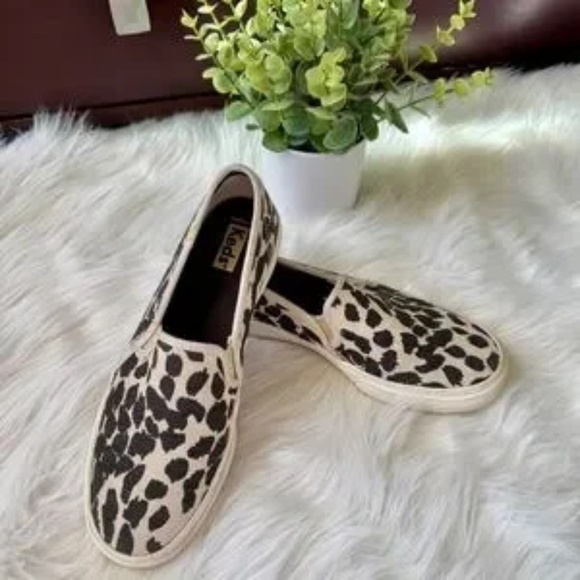 Keds Double Decker Animal Print Leopard Canvas Slip-On Sneakers – Size 7 - Picture 12 of 13